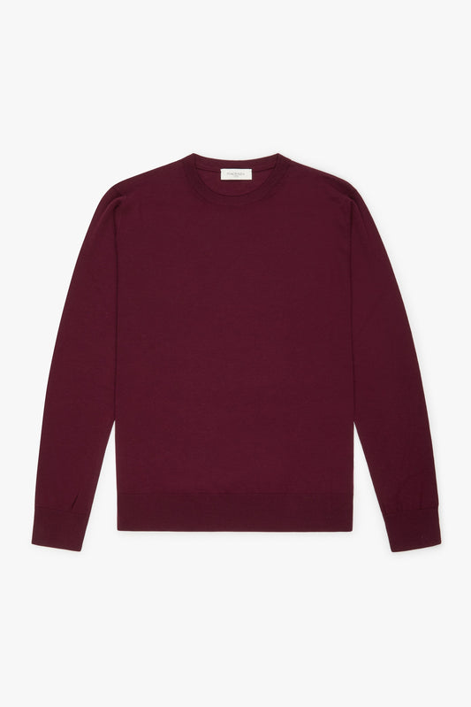 Girocollo lana merino super fine bordeaux