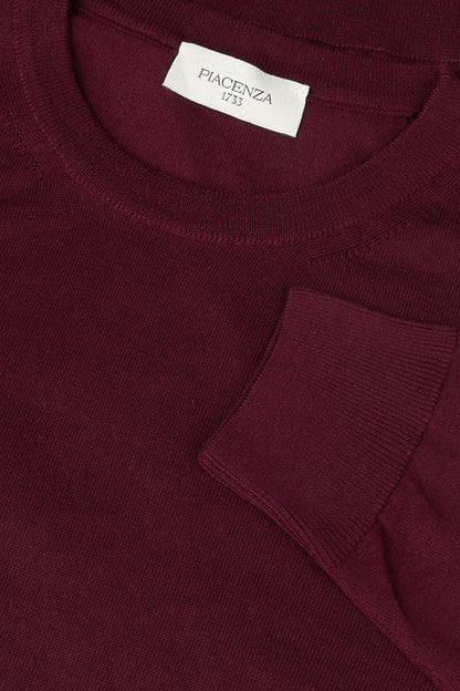 Girocollo lana merino super fine bordeaux