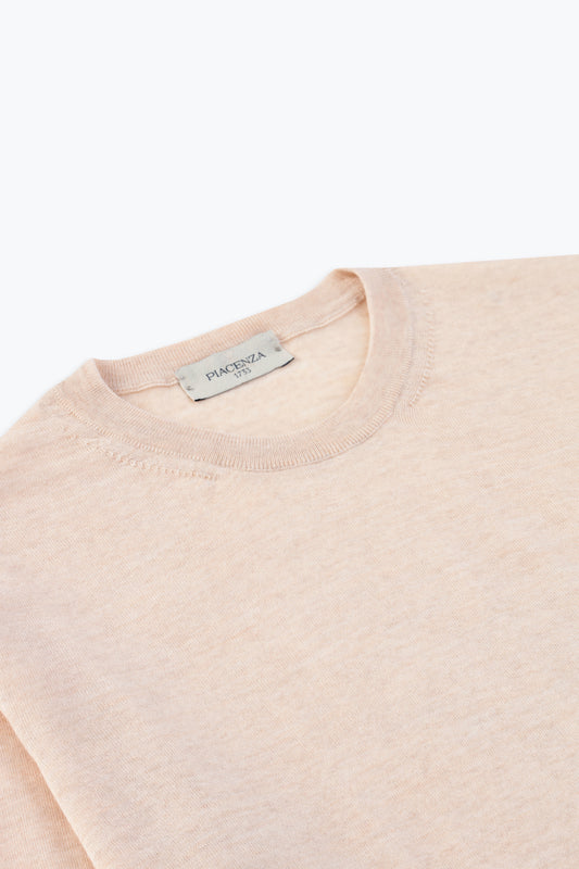 Lightweight crewneck in natural merino wool - Men's Merino Wool Knitwear | PIACENZA 1733