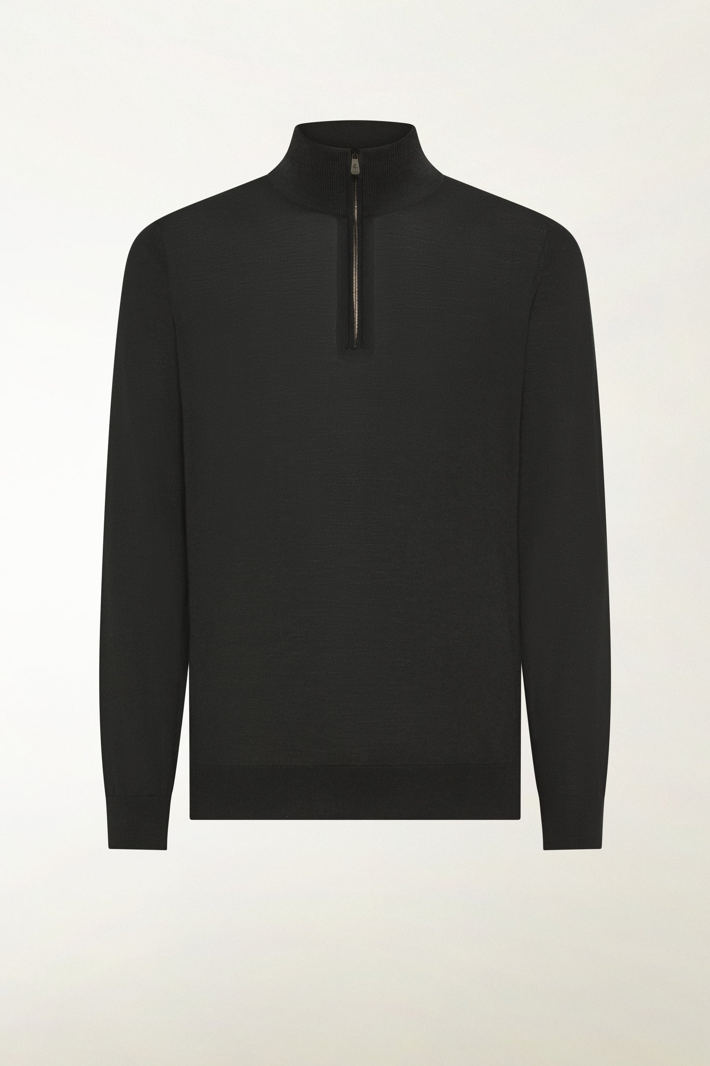 Lupetto Zip leggero in lana merino