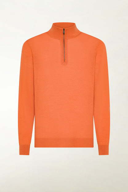 Lupetto Zip leggero in lana merino