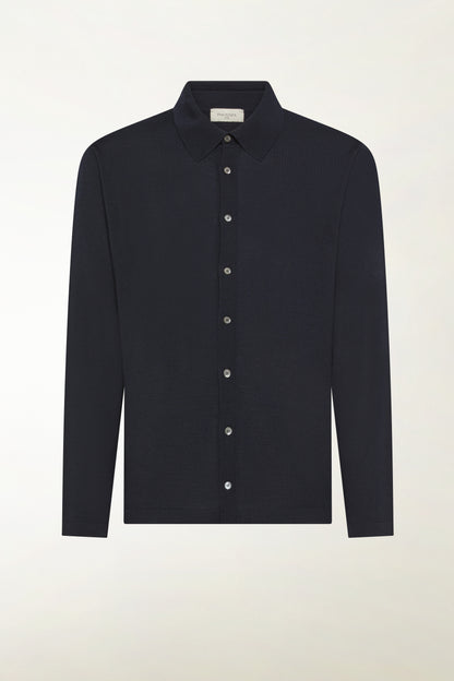 Camicia leggera in lana merino