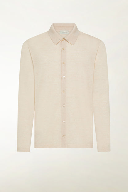 Camicia leggera in lana merino