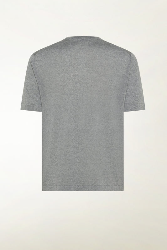 Lightweight merino wool T-shirt in grey - Men's Merino Wool Knitwear | PIACENZA 1733