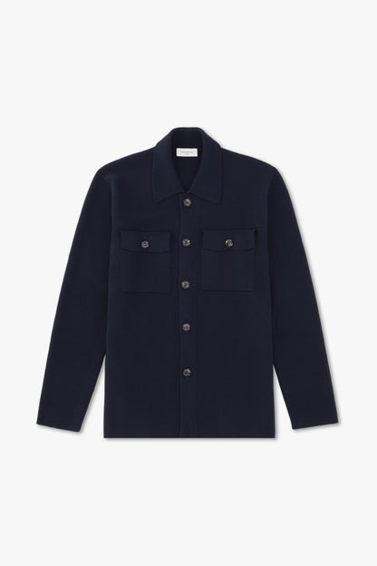 BLUE WOOL SHIRT
