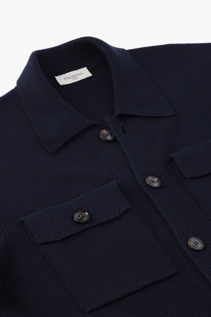 BLUE WOOL SHIRT
