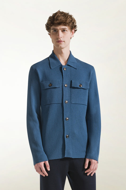 Blue wool jacket
