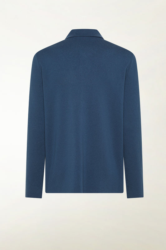 Blue wool jacket - Men's Overshirt | PIACENZA 1733
