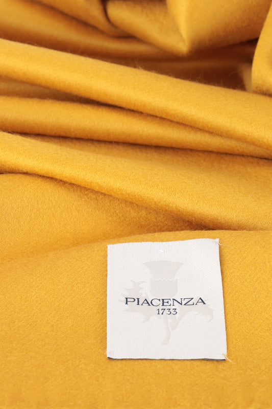 Yellow Cashmere Scarf - Embroidery | PIACENZA 1733