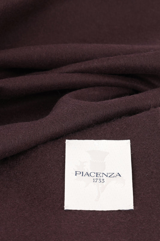Plum Cashmere Scarf - Embroidery | PIACENZA 1733