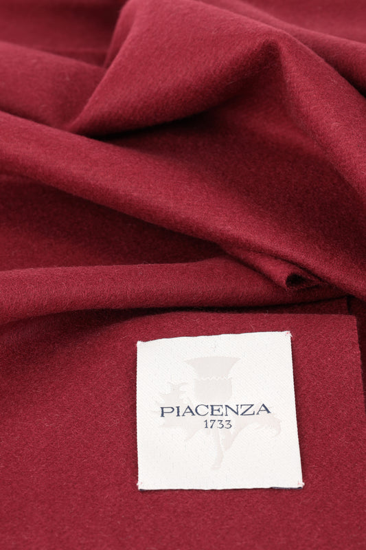 Bordeaux cashmere scarf - Embroidery | PIACENZA 1733