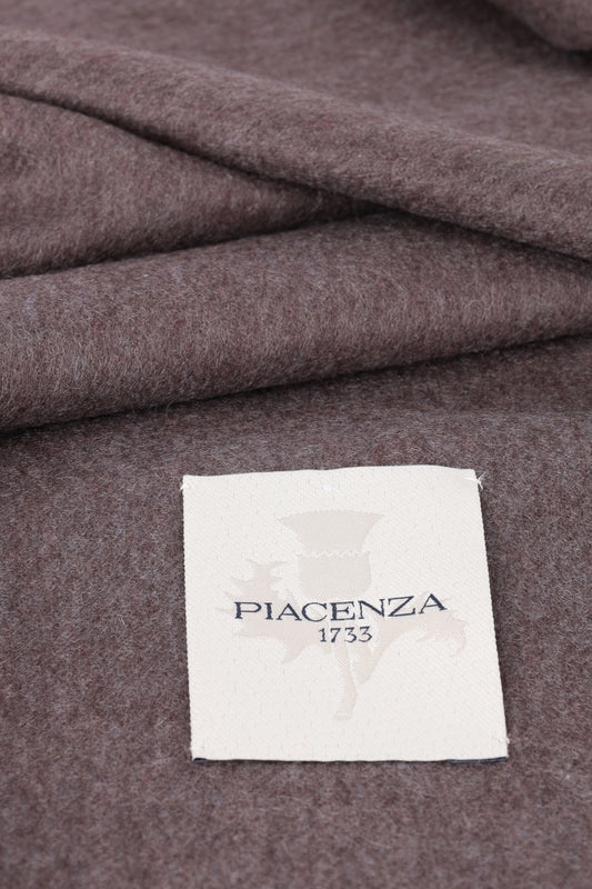 Brown Melange Cashmere Scarf - Embroidery | PIACENZA 1733
