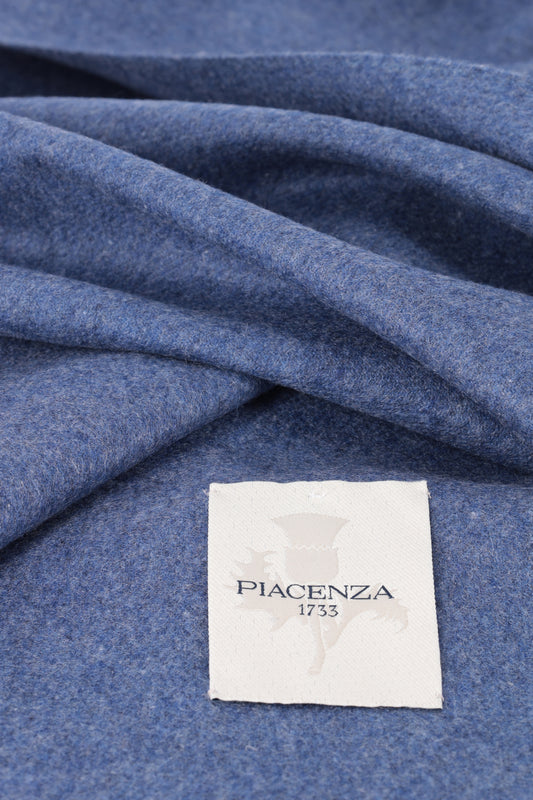 Avio melange cashmere scarf - Embroidery | PIACENZA 1733