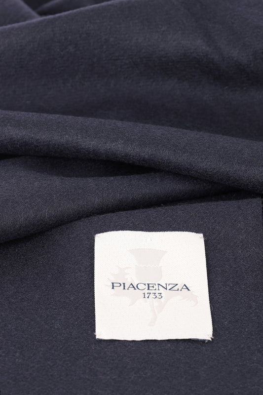 Dark Blue Cashmere Scarf - Embroidery | PIACENZA 1733
