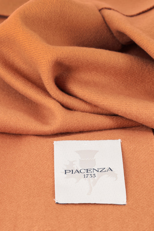 Rust Cashmere Scarf - Embroidery | PIACENZA 1733