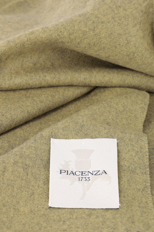 Light Green Melange Cashmere Scarf - Embroidery | PIACENZA 1733