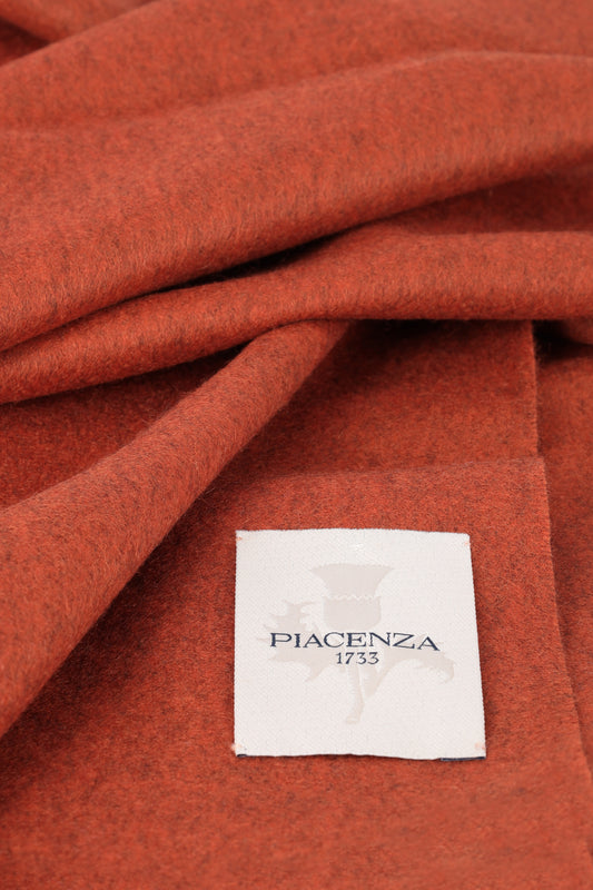 Orange Melange Cashmere Scarf - Embroidery | PIACENZA 1733