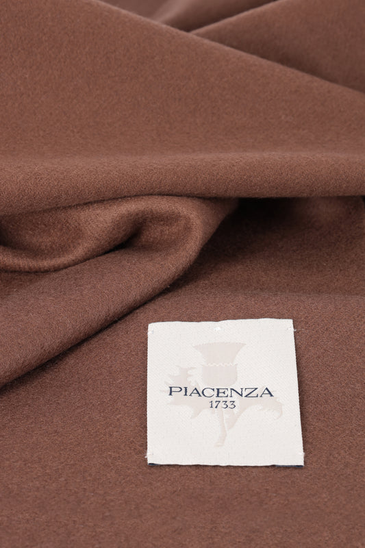 Chocolate Cashmere Scarf - Embroidery | PIACENZA 1733