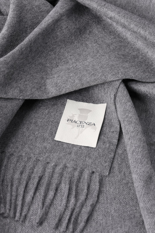 AETERNUM DARK GRAY MELANGE PLAID - Cashmere | PIACENZA 1733