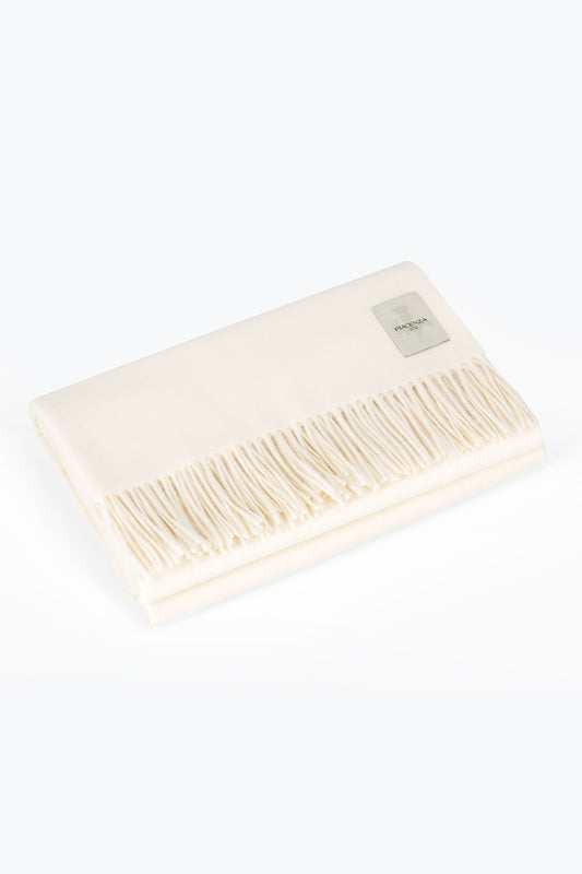 PLAID AETERNUM CREAM MELANGE - Cashmere | PIACENZA 1733