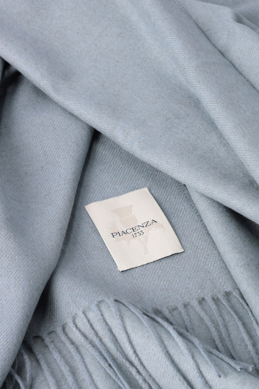 AETERNUM MELANGE POWDER BLUE PLAID - Cashmere | PIACENZA 1733