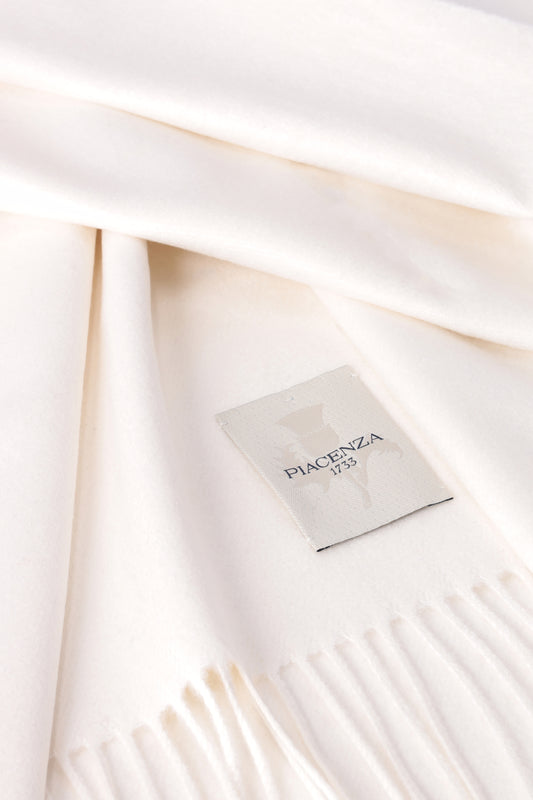 Sciarpa in seta e cashmere Bianco - Sciarpe e Stole in Seta e Cashmere | PIACENZA 1733