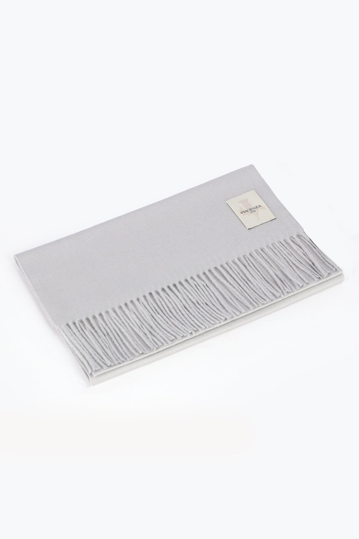 Light Grey Silk and Cashmere Scarf
