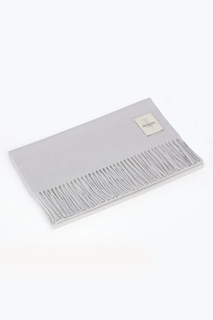 Light Grey Silk and Cashmere Scarf | PIACENZA 1733