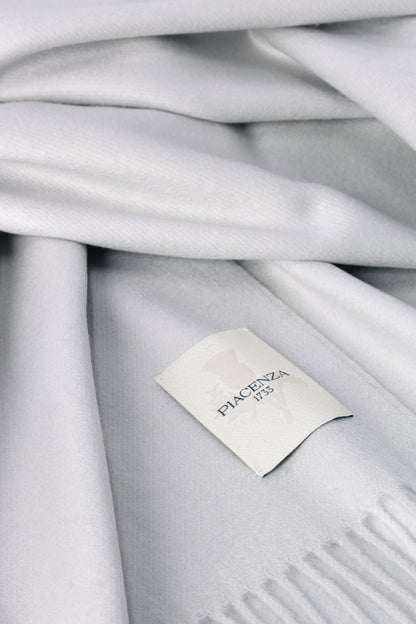 Light Grey Silk and Cashmere Scarf | PIACENZA 1733