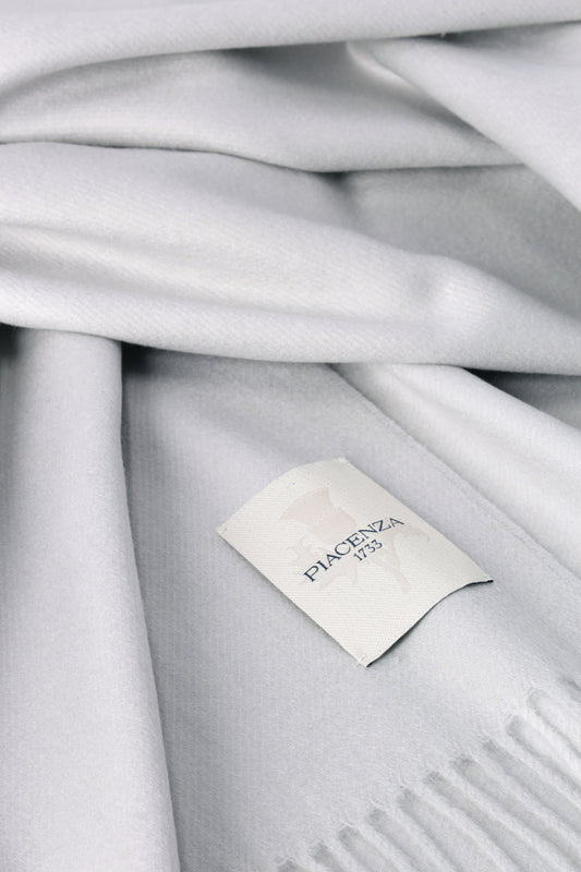 Sciarpa in seta e cashmere Grigio chiaro - Sciarpe e Stole in Seta e Cashmere | PIACENZA 1733