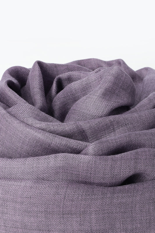 Lilac melange cashmere stole - Embroidery | PIACENZA 1733