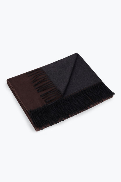 BROWN AND ANTHRACITE MIRROR PLAID | PIACENZA 1733