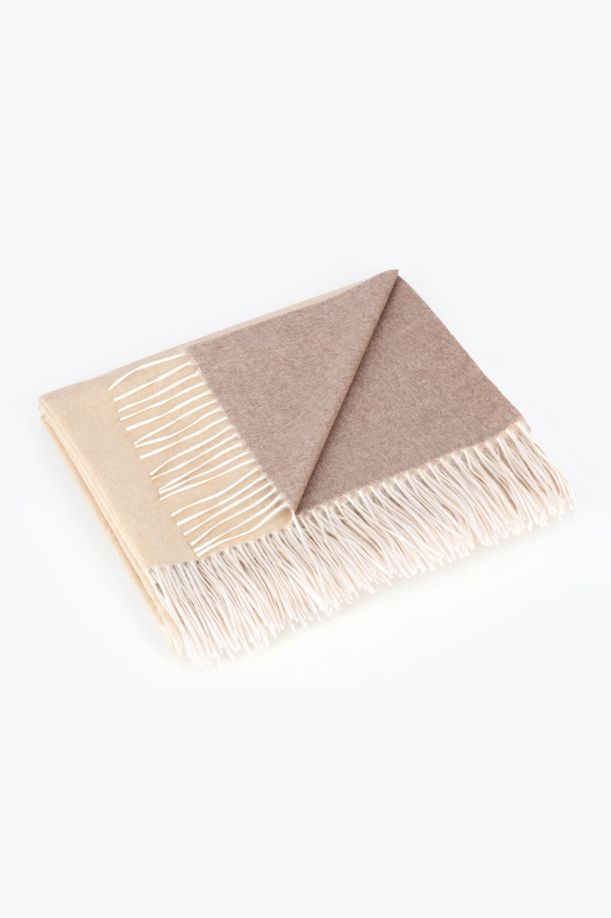 BEIGE AND HAZELNUT MIRROR PLAID | PIACENZA 1733