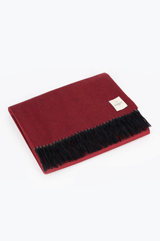 RED AND BEIGE MIRROR PLAID - Cashmere | PIACENZA 1733