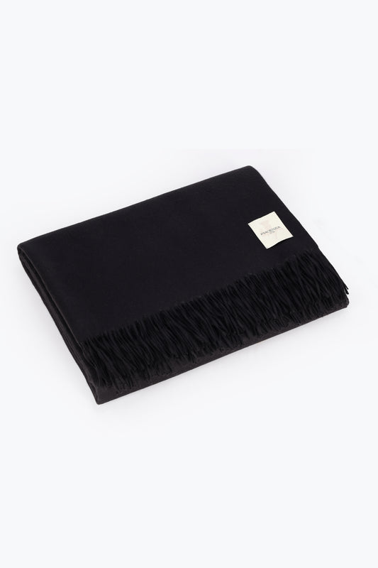 BLACK AND GREY MIRROR PLAID - Cashmere | PIACENZA 1733