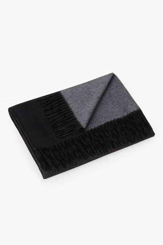 BLACK AND GREY MIRROR PLAID - Cashmere | PIACENZA 1733