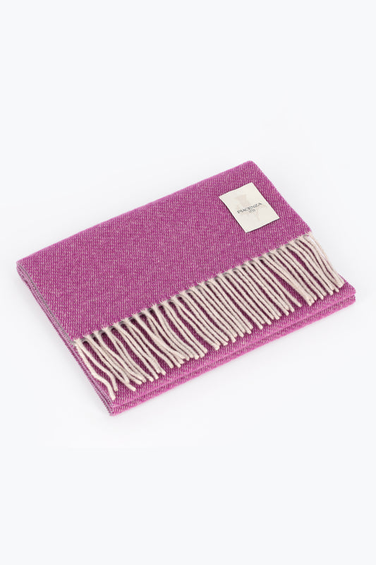 Fuchsia and grey double cashmere scarf - Double-Sided Cashmere Scarves | PIACENZA 1733