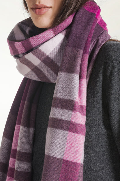 Silk and Cashmere Tartan Scarf