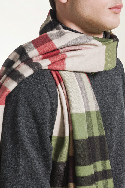 Silk and Cashmere Tartan Scarf