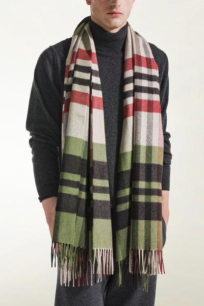 Silk and Cashmere Tartan Scarf