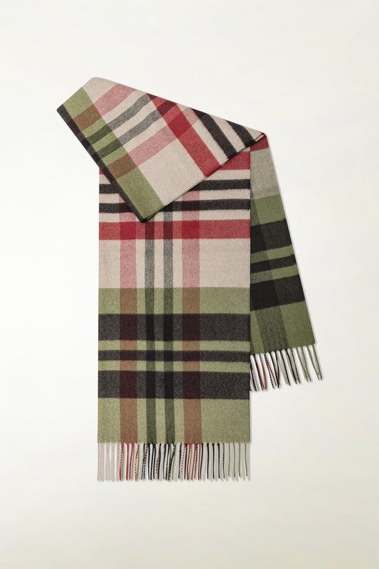 Silk and Cashmere Tartan Scarf