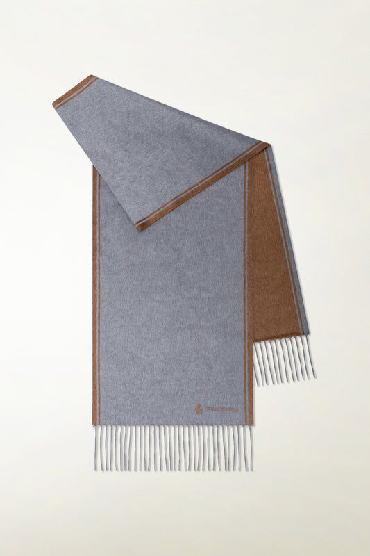 Sciarpa double Seta e Cashmere con ricamo