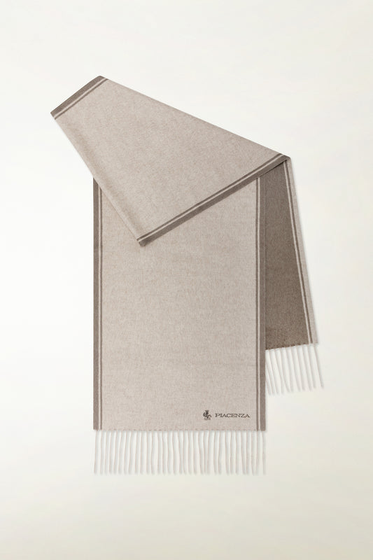 Sciarpa double Seta e Cashmere con ricamo