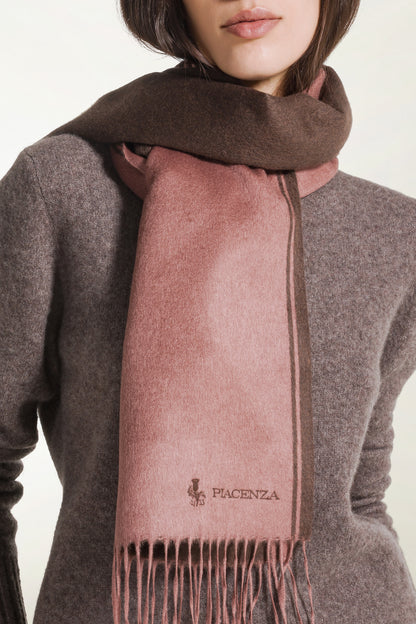 Sciarpa double Seta e Cashmere con ricamo