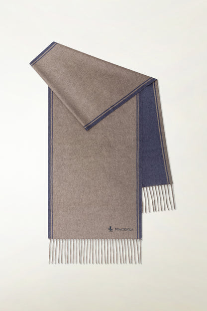 Sciarpa double Seta e Cashmere con ricamo