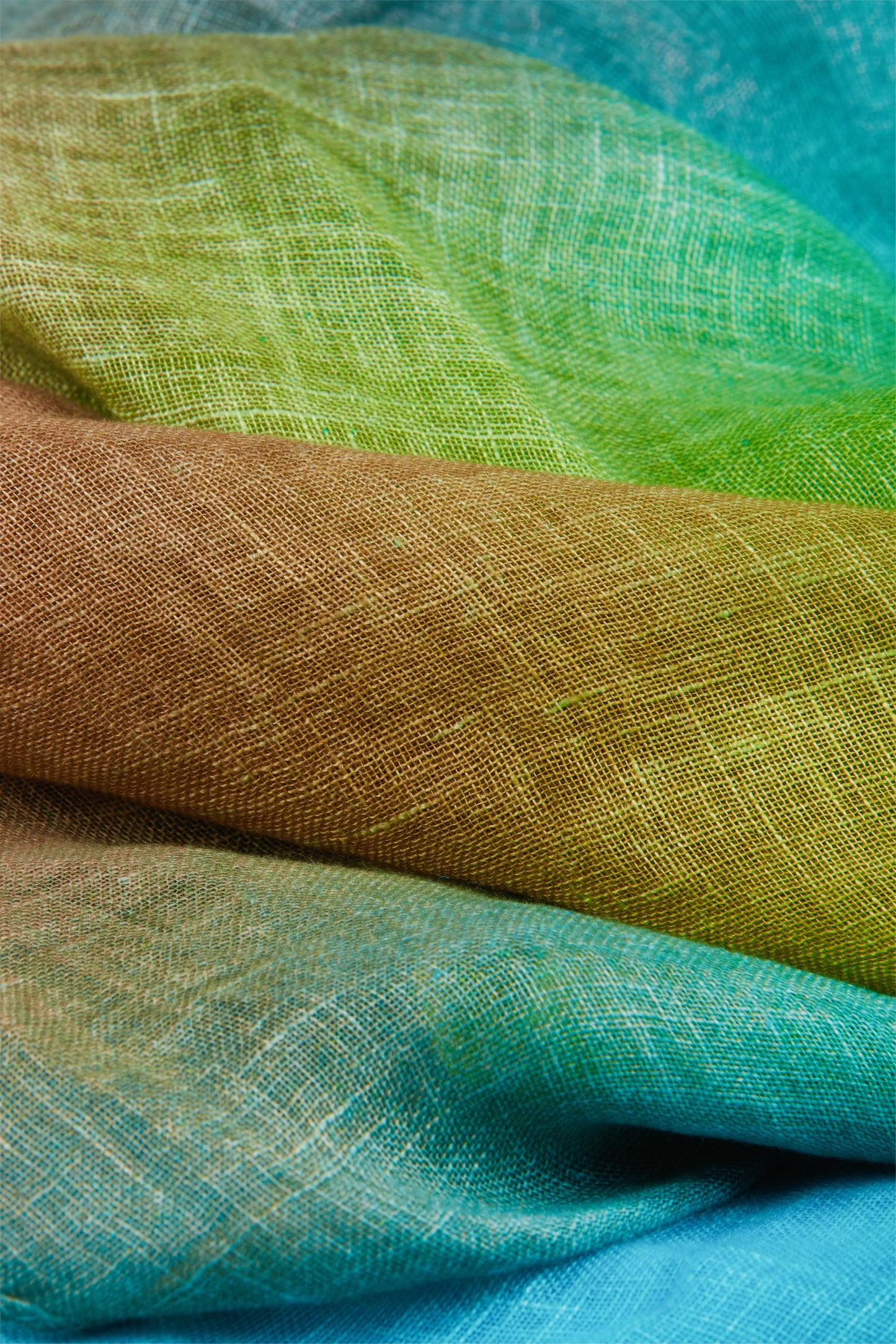 Seventy nuances lime and hazelnut scarf