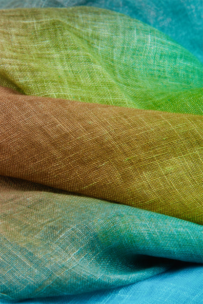 Seventy nuances lime and hazelnut scarf