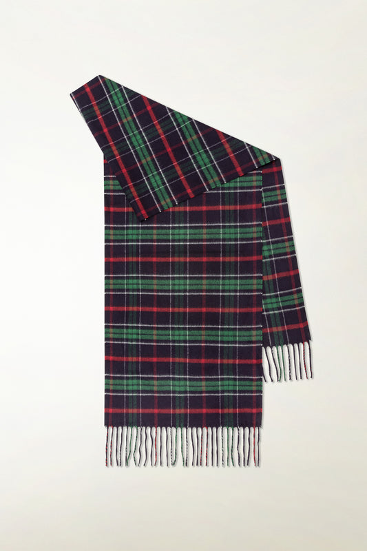Tartan Scarf in Silk and Cashmere