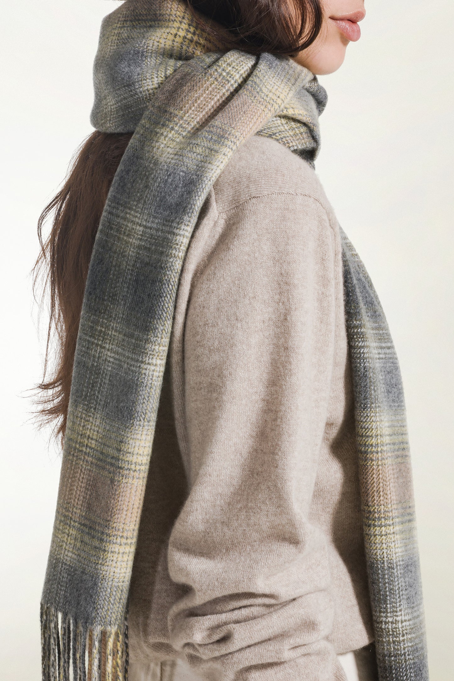 Cashmere tartan scarf