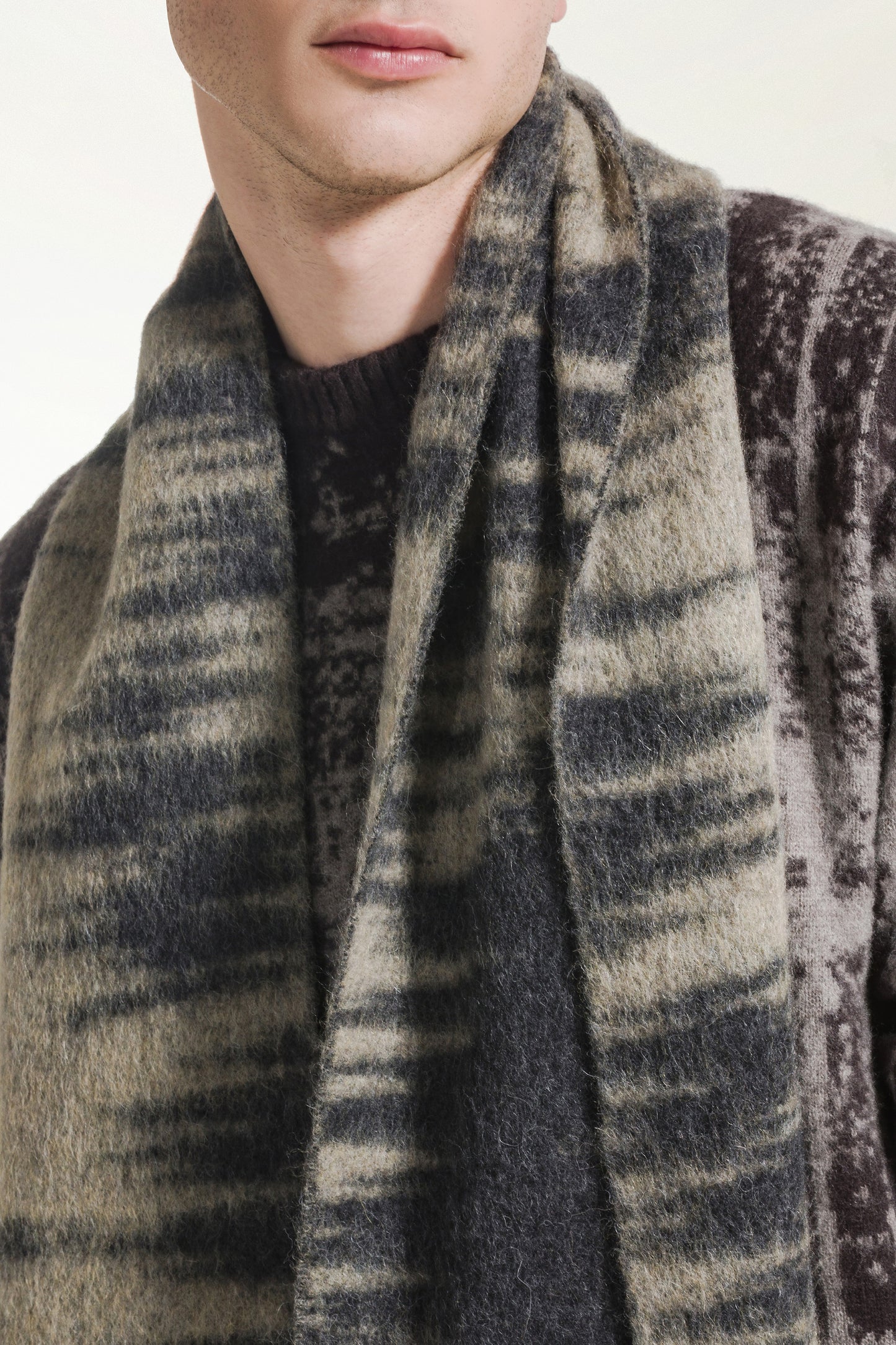 Alpaca and Wool Ikat Scarf